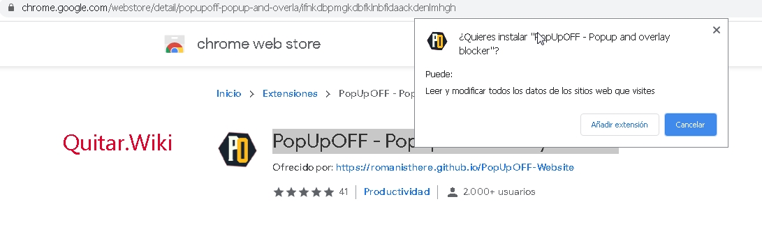 PopUpOFF Popup and overlay blocker Chrome Web Store